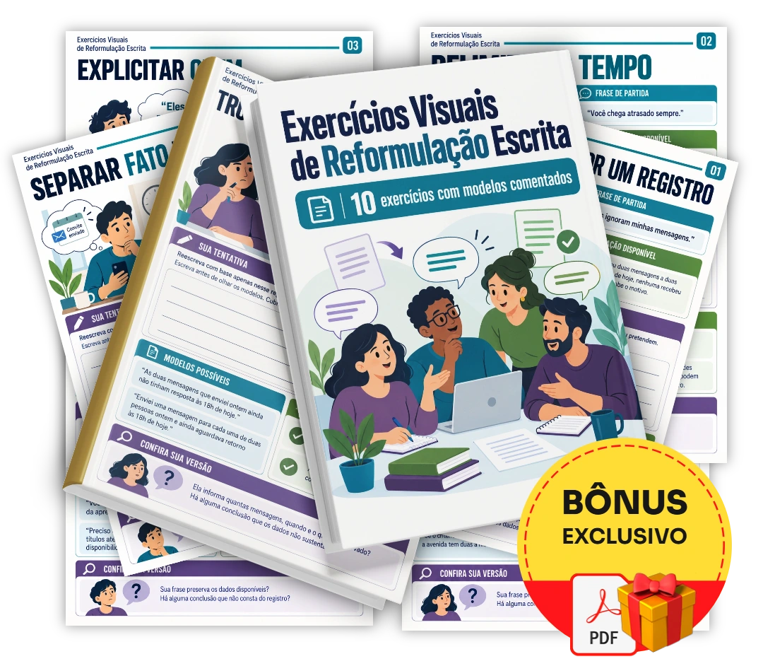 Exercícios Visuais de Reformulação Escrita
